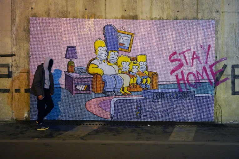 A Simpsons inspired work by Italian artist Nello Petruccii. Courtesy of the artist. Image