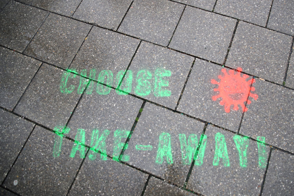 Coronavirus street art in Germany. Photo by Alexander Hassenstein/Getty Images. Image