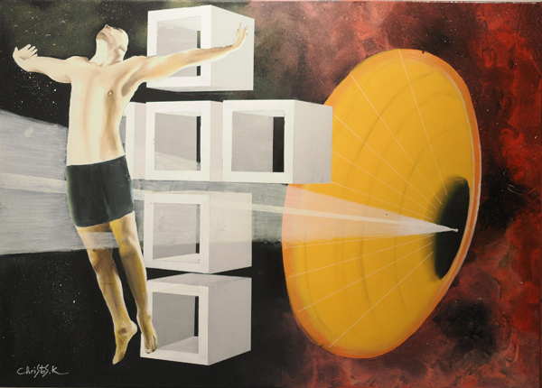 ΧΡΗΣΤΟΣ ΚΟΝΤΑΡΟΥΔΗΣ : Homo Universalis : Λάδι σε καμβά : 50 x 70 cm. Image