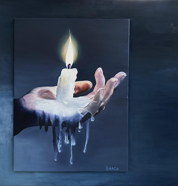Irina Bodryaga, Candle, 100 x 100cm, Λάδια Image