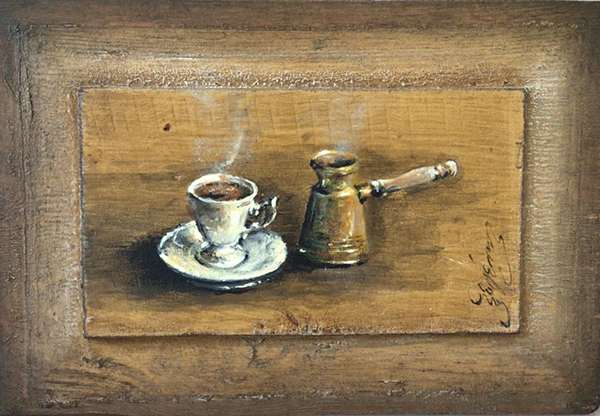Γιώργος Ξευγένης, Καλημέρα, 20 x 30 cm, Ακρυλικό σε ξύλο, Image