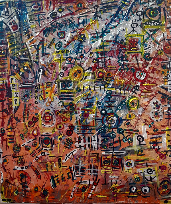 Θοδωρής Τριφύλλης, Θύελλα, 70 x 60 cm, Μικτή τεχνική Image