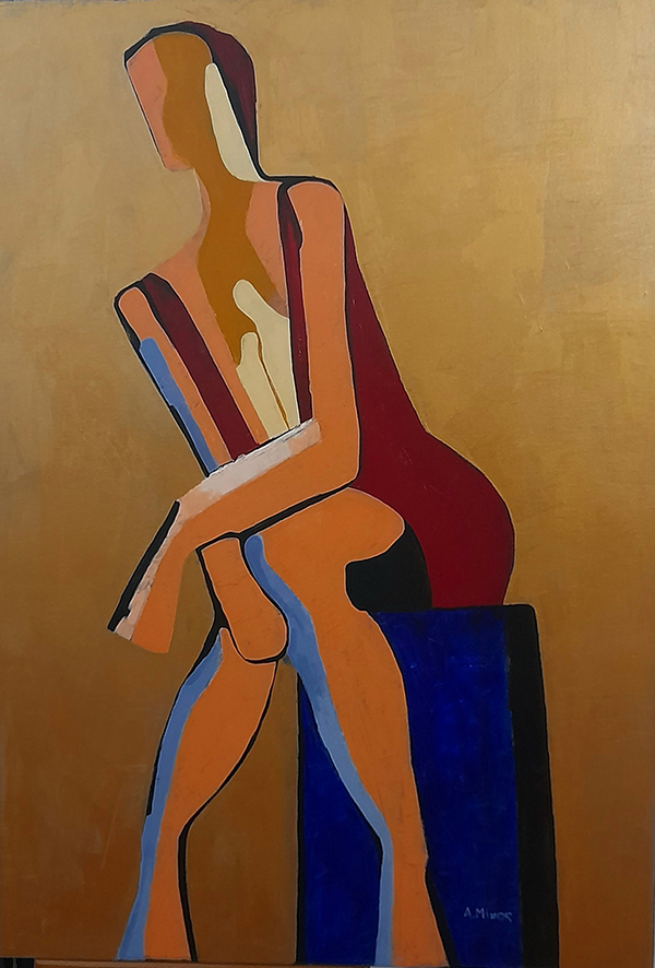 Αθανάσιος Μίχος, HOMO FIGURA X νο.6, 100 x 70 cm, Ακρυλικά σε καμβά Image