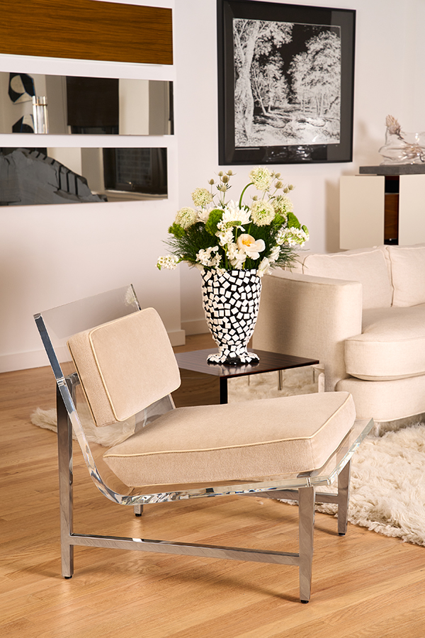 New Canaan Lounge Chairin show room Photo by Chris Coe Image