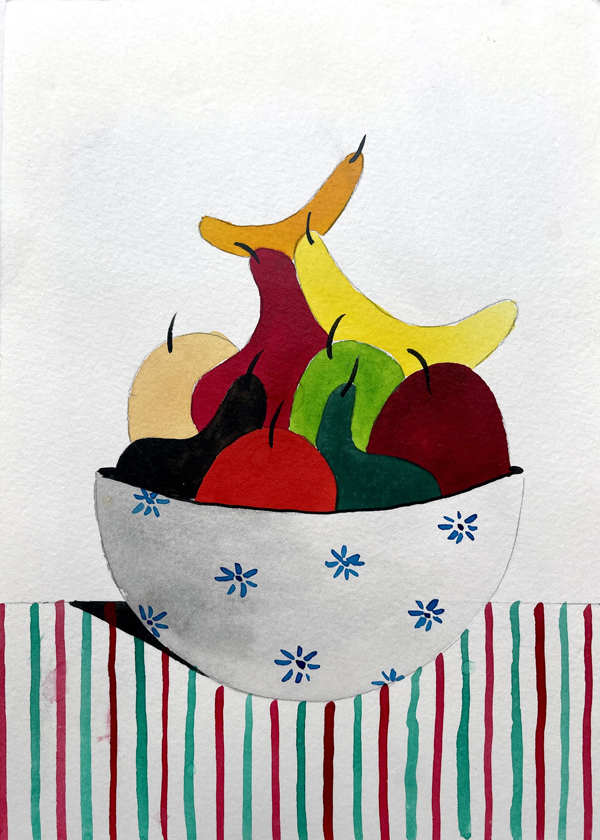 Nicolas Party : Untitled (Christmas Card), 2012 : Gouache and graphite on card (18 x 12.5 cm.) estimated 18.000 - 25.000 $ Image
