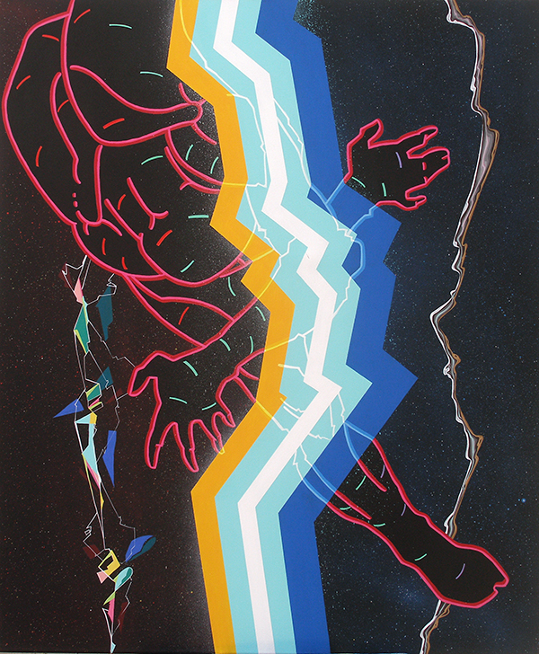 'OUT OF NOWHERE'- Painting on canvas, 100 x 120 cm Image