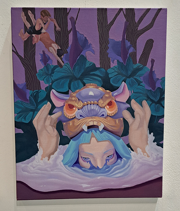Φαίη Θεοχάρους, Am I still drowning , oil on canvas , 40 x 50 cm. Image