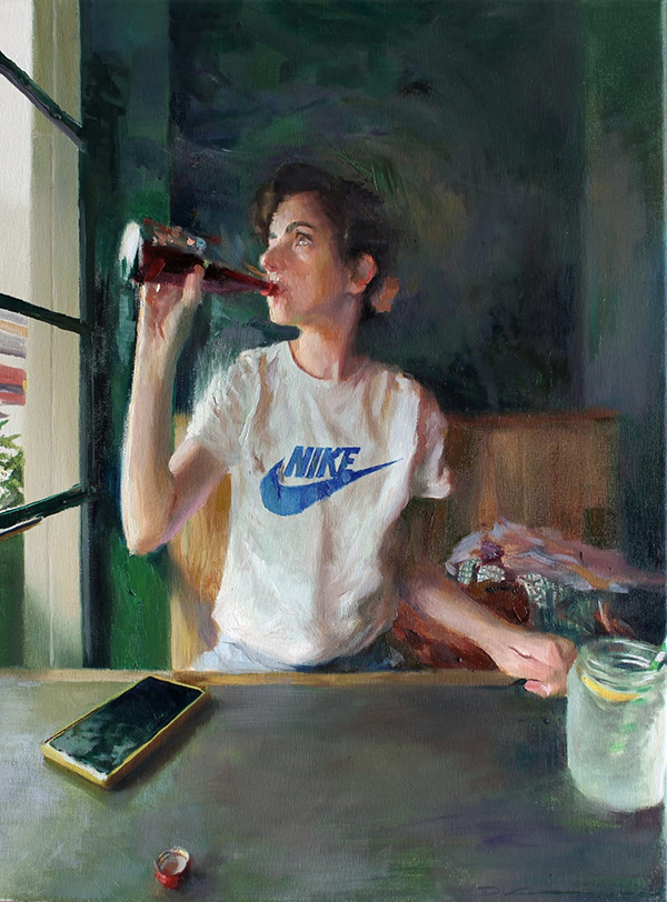 The refreshments 60 x 45 cm oil on canvas Image