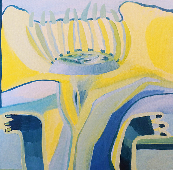 Vassiliki Koukou 5 When I Lay down Bluebells come into my Mind 40 x 40 cm Acrylic on canvas_2023 Image