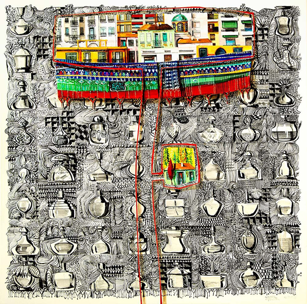 KARAKATSANIS-'Urban-Tools-No9' Vassilis-Karakatsanis-100X100cm-Acrylic-&-gouache-on-canvas Image