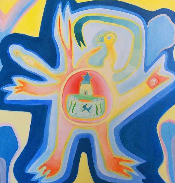 Vassiliki Koukou 6 Ambrosia Potion 2023 Acrylic on canvas 80 X 80 cm Image