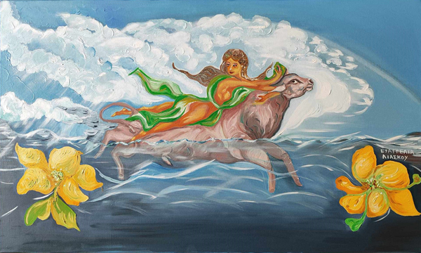 Ευαγγελία Λιάσκου, Αρπαγή, 70 x 100 cm, Λάδια σε καμβά Image