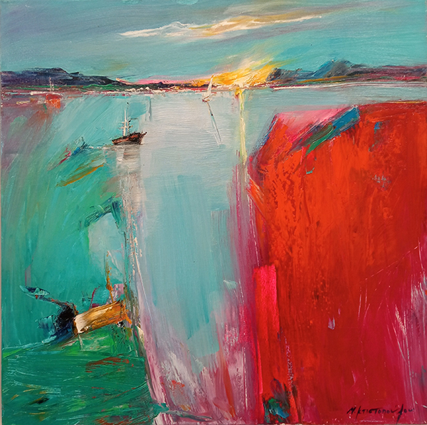 ΜΑΡΙΑ ΚΤΙΣΤΟΠΟΥΛΟΥ Το Πέρασμα, 60 x 60 εκ. λάδι σε καμβά. Image