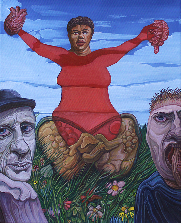 Sarah Baartman, 30x30, oil on canvas, 2023 Image