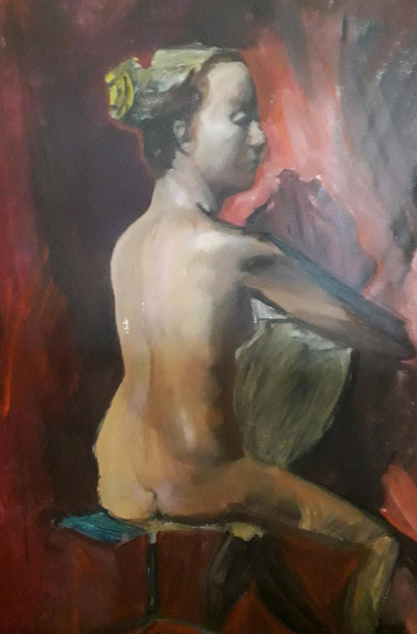 Markella K. , Γυμνό κορίτσι, 70x50cm, Ακρυλικά Image