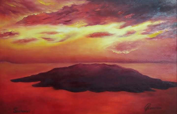 Yurka Raycheva, Santorini, 30x45cm, Λάδια, raycheva1961@gmail com Image