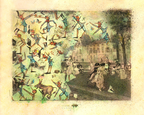ΚΩΝΣΤΑΝΤΙΝΟΣ ΠΑΤΣΙΟΣ les derniers mots de Napoleon 71 x 82 cm painting and collage on paper 2023 Image
