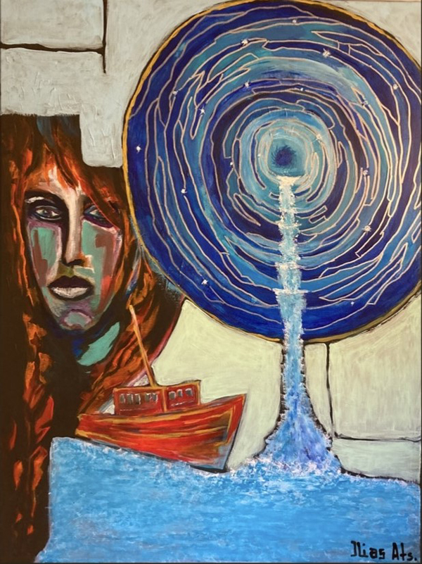 Ilias Ats (Ηλίας Άτσαλος), Φερέλπις, 80 x 60 cm, Ακρυλικά σε καμβά Image
